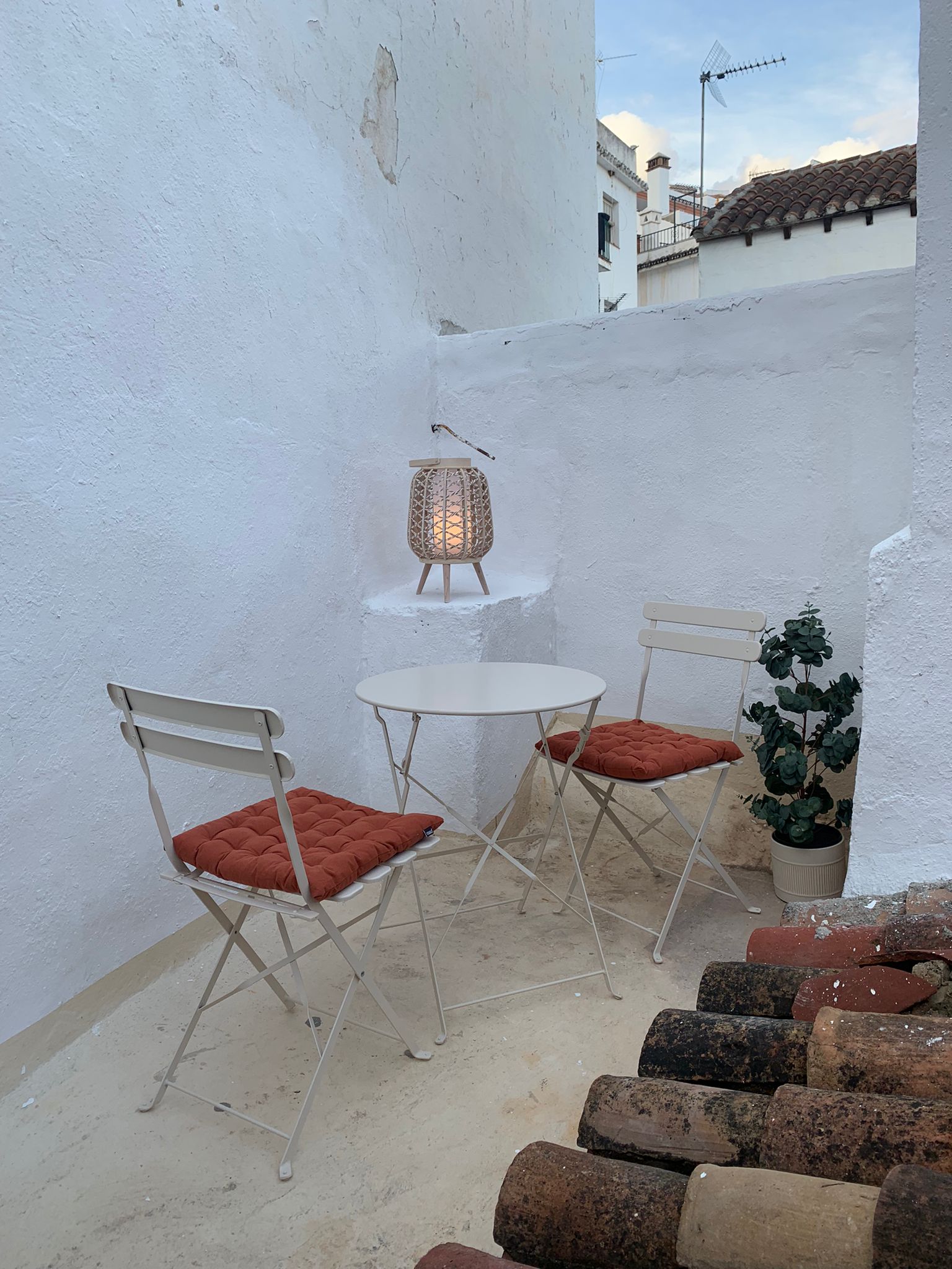Outdoor seating area at Casa Maria Flora